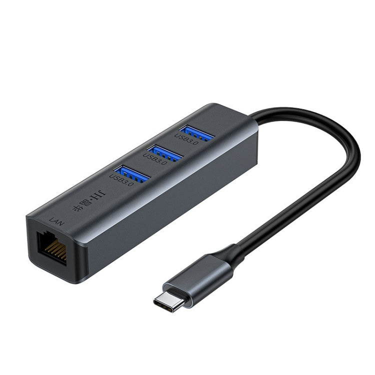 JINGHUA Gigabit LAN Converter For Computer External Driverless Network Card, USB3.0 Single Port, Type-C Single Port, USB3.0 Four Port, Type-C Four Port – Anti-Scratch, Wear-resistant, Aluminum Alloy Type-C Four Port