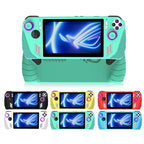 For ASUS ROG Ally Game Console Silicone Protective Cover + Button Cap Set Pocket Gaming Accessories, White, Black, Blue