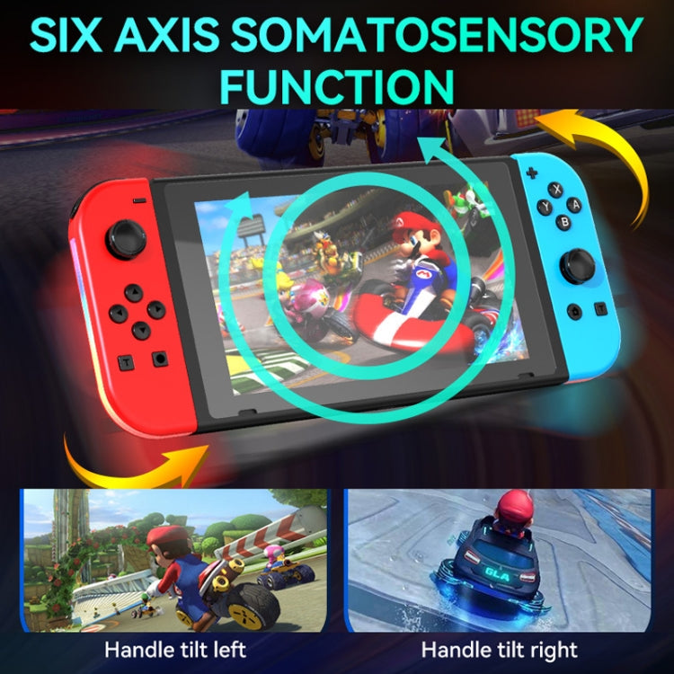 JOY-02 Gaming Left And Right Handle With RGB Lights Body Feel Bluetooth Gamepad For Switch / Switch OLED / Switch Pro / Switch Lite / Switch Joycon, Blue Red, Green Blue, White, Gray, Pink Green, Orange Purple, Light Pink Light Green