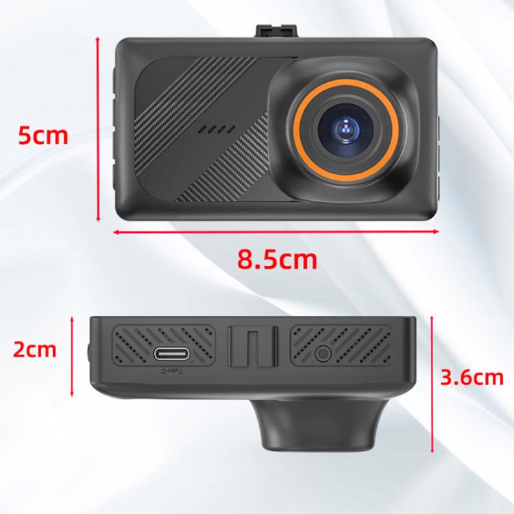 3-Inch Dual-Lens Front 4K + Rear 2K HD WiFi Connected Driving Recorder, A5 – TPU, 4K