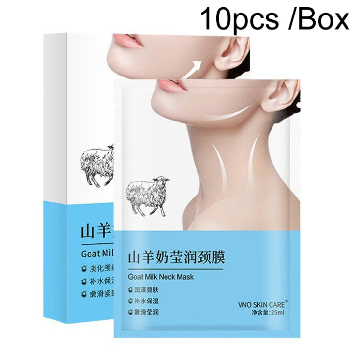 VNO SKIN CARE Goat Milk Neck Mask Lighten Wrinkles Neck Care Mask, 10pcs /Box – Durable Build, Easy to Use 10pcs Box