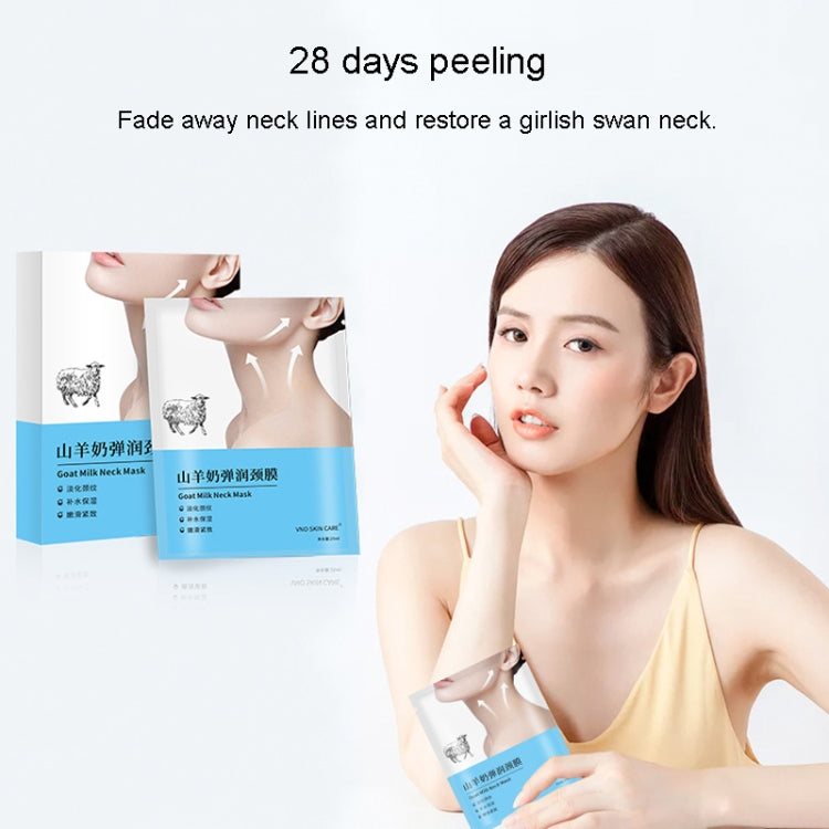 VNO SKIN CARE Goat Milk Neck Mask Lighten Wrinkles Neck Care Mask, 10pcs /Box – Durable Build, Easy to Use