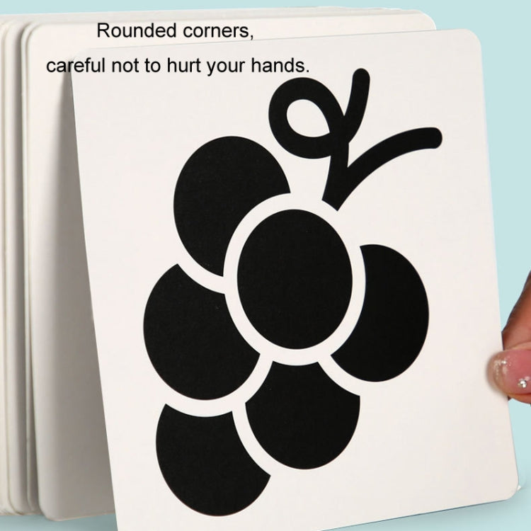 20pcs /Book Baby Early Learning Card Children Eye Care Visual Stimulation Card, 1-order Black And White, 2-order Black And Red, 3-order Color, 4-order Real Object