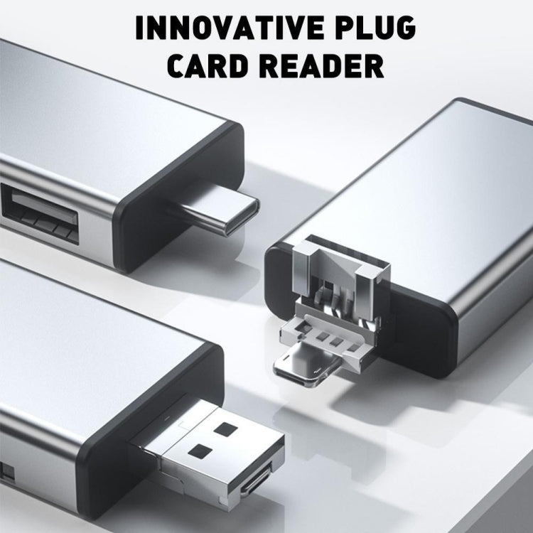 7 in 1 OTG SD Card Reader USB Type-C Adapter TF SD SIM PIN Storage Box, PF-50 Black, PF-50 Silver Gray, PF-50 Silver – Durable Build, Easy to Use