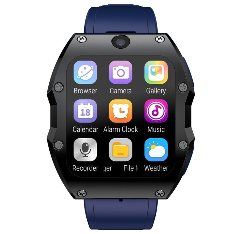 LOKMAT Appllp 3 Max 2.02-Inch Plug Card 4G Call Waterproof Sport Smart Watch With SOS Blue