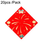 20pcs /Pack Blank Spring Festival Couplets Lucky Character Paper, 34 x 34cm 34 x 34cm