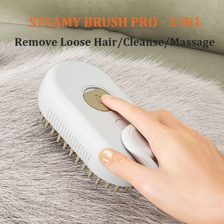 Pet Electric Spray Comb Rechargeable Cat Steamy Grooming Brush Cleaning Tool, Handle White, Handle Coffee – Durable Build, Easy to Use