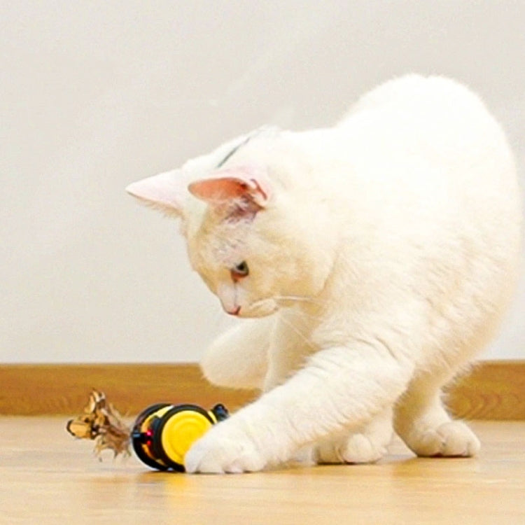 Bee Shaped Cats Motorized Toys Intelligent Cats Teasing Pet Toy Stroller, 60 x 53 x 38mm