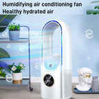 Desk Bladeless Humidification Electric Fan Six Gear Adjustable with LED Light Timing Function – Durable Build, Easy to Use
