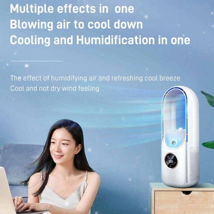 Desk Bladeless Humidification Electric Fan Six Gear Adjustable with LED Light Timing Function – Durable Build, Easy to Use