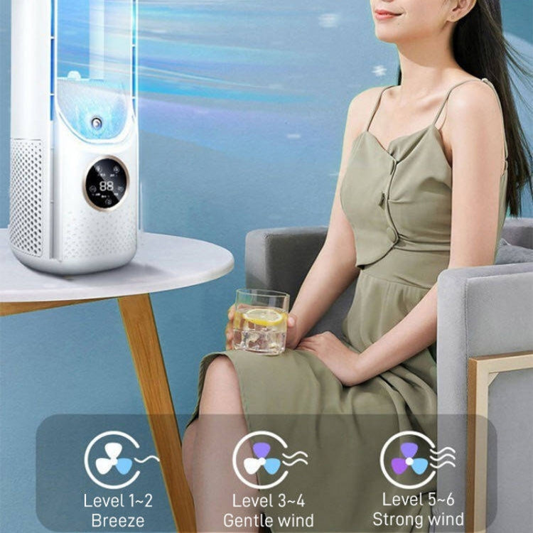 Desk Bladeless Humidification Electric Fan Six Gear Adjustable with LED Light Timing Function – Durable Build, Easy to Use
