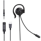 SOYTO SY227 Single-side Operator Ear Hook Headset Corded Computer Headset, Separation USB Wire Control Separation USB Wire Control