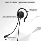 SOYTO SY227 Single-side Operator Ear Hook Headset Corded Computer Headset, Separation USB Wire Control