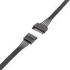 Power Supply SATA 15Pin Male And Female Extension Cable Durable Hard Disk Drive Power Connection Cables, 60cm 15Pin – Durable Build, Easy to Use