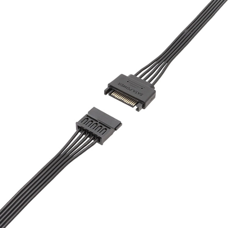 Power Supply SATA 15Pin Male And Female Extension Cable Durable Hard Disk Drive Power Connection Cables, 60cm 15Pin – Durable Build, Easy to Use