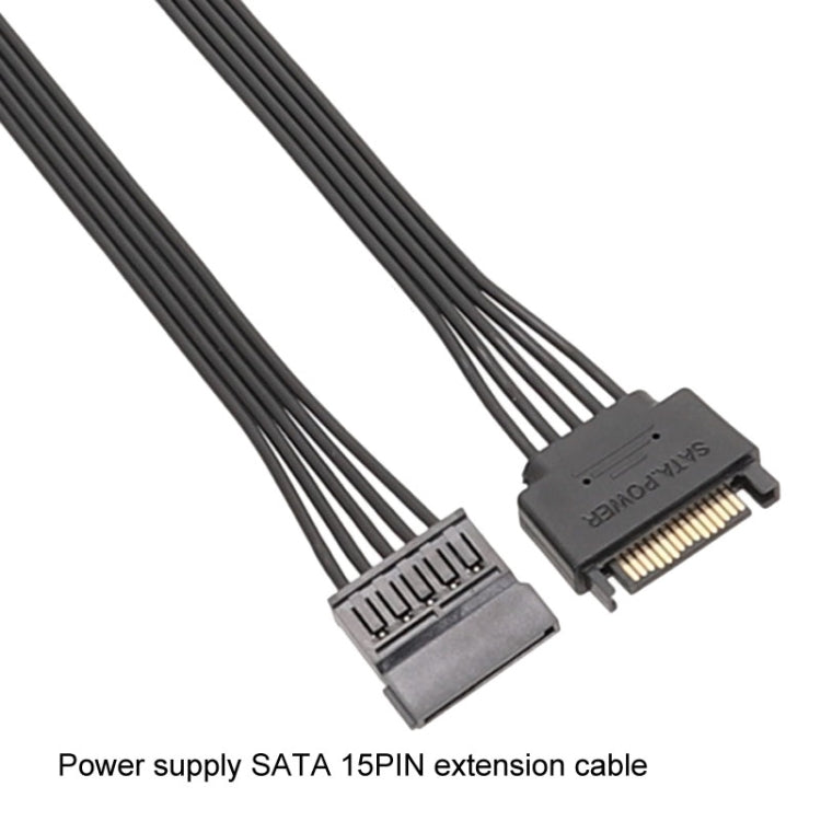 Power Supply SATA 15Pin Male And Female Extension Cable Durable Hard Disk Drive Power Connection Cables, 60cm 15Pin – Durable Build, Easy to Use