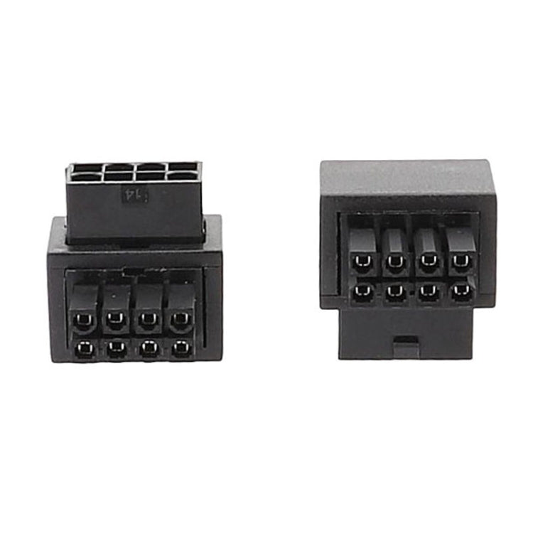 Motherboard CPU 8Pin Power Steering Connector Interface Steering Header 90 Degree Adaptor, Positive Bend A Type, Reverse Curve B Type – Durable Build, Easy to Use