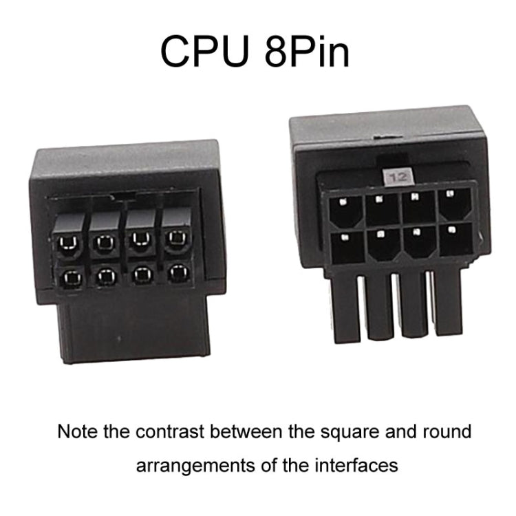 Motherboard CPU 8Pin Power Steering Connector Interface Steering Header 90 Degree Adaptor, Positive Bend A Type, Reverse Curve B Type – Durable Build, Easy to Use