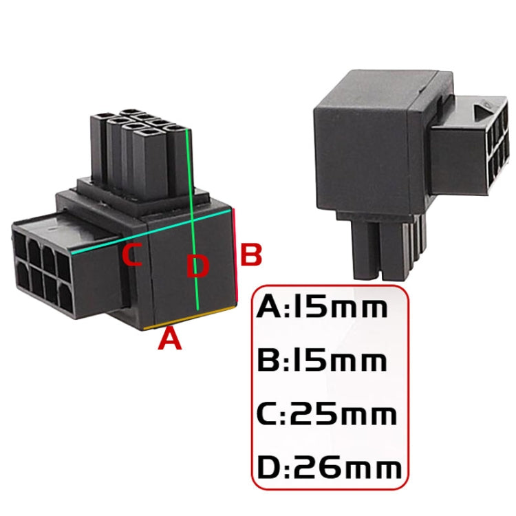 Motherboard CPU 8Pin Power Steering Connector Interface Steering Header 90 Degree Adaptor, Positive Bend A Type, Reverse Curve B Type – Durable Build, Easy to Use