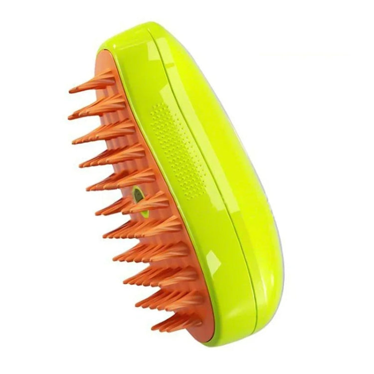 Mango Pet Electrical Spray Massage Comb Hair Removal Cleaning Grooming Brush For Cats And Dogs, Mango Yellow, Mango Green – Non-slip Mango Green Green