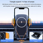 Smart Induction Wireless Charger Car Cell Phone Holder Solar Fast Charging Air Vent Navigation Stand