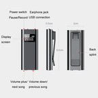 Q25 Intelligent Voice Recorder With Screen HD Noise Canceling Back Clip Voice Reporter, 4GB, 8GB, 16GB, 32GB