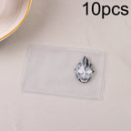 10pcs Transparent Antimagnetic Spoof Avatar ID Card Cover, Ultraman, Spider-Man, Black, Purple, Sakura, Batman Ultraman