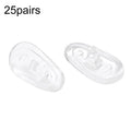 25pairs Eyeglasses Airbag Nosepiece Silicone Soft Nose Pad Universal Accessory, Medium, Large, Non-Slip Medium