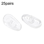 25pairs Eyeglasses Airbag Nosepiece Silicone Soft Nose Pad Universal Accessory, Medium, Large, Non-Slip Medium