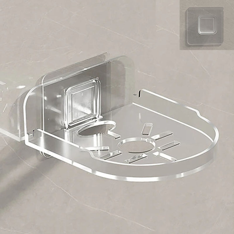 Traceless Wall Mounted Camera Bracket Home No-Punch Surveillance Rack Router Shelf, Transparent Transparent Transparent
