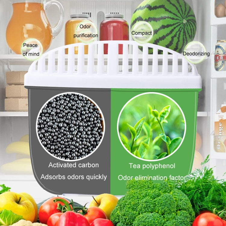 Activated Carbon Refrigerator Deodorizer Dual-Action Home Freezer Sterilization Deodorization Box, 120g – Durable Build, Easy to Use