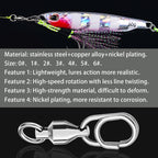 5pcs /Pack PROBEROS DAC006 Lure Baits 8-Type Rings Connector High-Speed Bearing Swivel Oval Pin Fishing Gear Accessories, 22mm, 25mm, 30mm