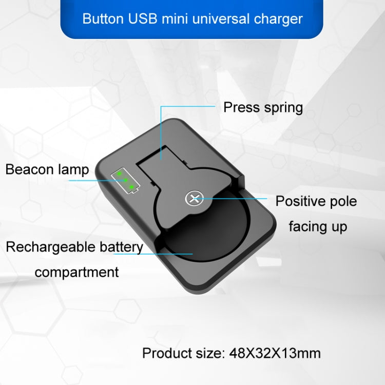 4.2V LIR2032/2450 Button Battery Universal Charger, RSC-X2-2 White, RSC-X2-2 Black – TPU