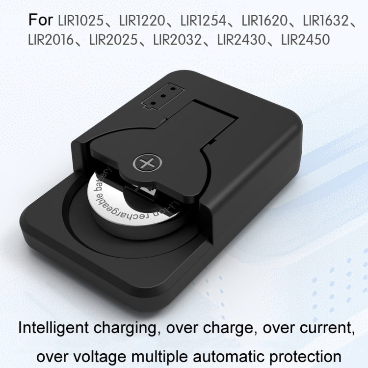 4.2V LIR2032/2450 Button Battery Universal Charger, RSC-X2-2 White, RSC-X2-2 Black – TPU