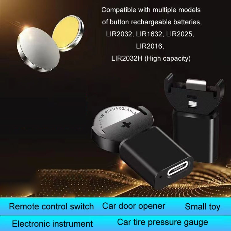 Key Toys LIR2032 Rechargeable Button Battery Charger, X21 Black – TPU