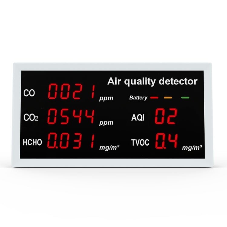 5-in-1 Indoor Home Portable Air Monitor TVOC Formaldehyde Detector, 5-in-1(White), 5-in-1(Light Gray) 5-in-1(White) W17 White