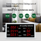 5-in-1 Indoor Home Portable Air Monitor TVOC Formaldehyde Detector, 5-in-1(White), 5-in-1(Light Gray)