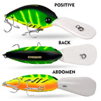 PROBEROS DW574 Bait Floating Rock Plastic Lure Small Fatty Fish Fake Bait Fishing Tackle, 12.5cm/24.5g
