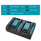 For Makita DC18RC 14.4-18V Lithium Battery Dual Charger, US Plug, UK Plug, EU Plug, AU Plug