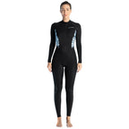 DIVE & SAIL Ladies Summer Thin Wetsuit Breathable Sunscreen Long Sleeve Quick Dry Swimsuit, S, M, L, XL, XXL S Black