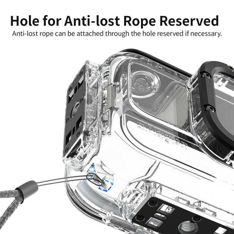 aMagisn Horizontal and Vertical Shooting Waterproof Diving Housing 60m Waterproof Diving Case Accessories, For Insta360 Ace