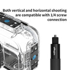 aMagisn Horizontal and Vertical Shooting Waterproof Diving Housing 60m Waterproof Diving Case Accessories, For Insta360 Ace