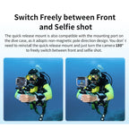 aMagisn Horizontal and Vertical Shooting Waterproof Diving Housing 60m Waterproof Diving Case Accessories, For Insta360 Ace