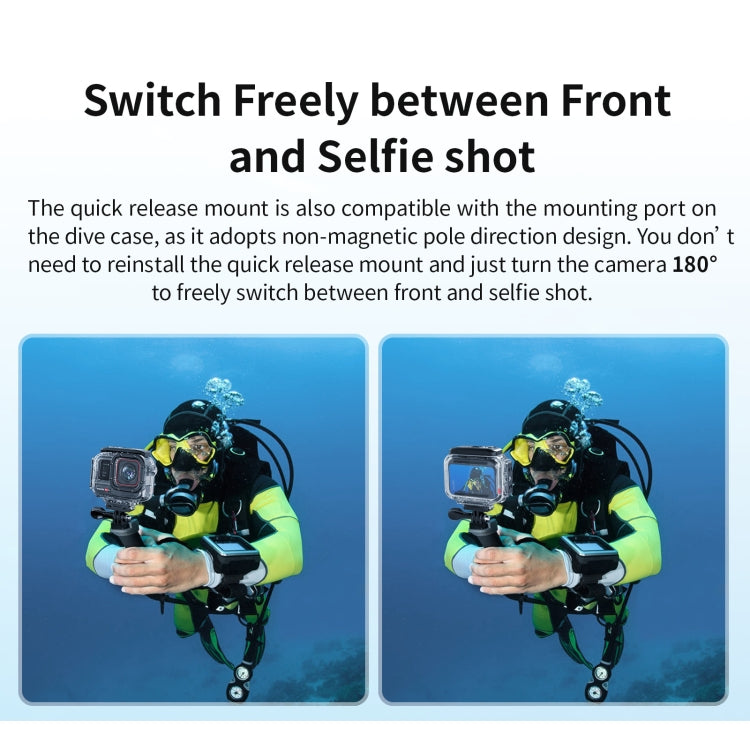 aMagisn Horizontal and Vertical Shooting Waterproof Diving Housing 60m Waterproof Diving Case Accessories, For Insta360 Ace