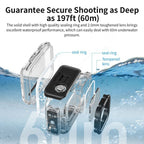 aMagisn Horizontal and Vertical Shooting Waterproof Diving Housing 60m Waterproof Diving Case Accessories, For Insta360 Ace