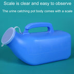 Household Mens Urinal 1200ml Plastic Potty With Lid And Smooth Mouth Urinal