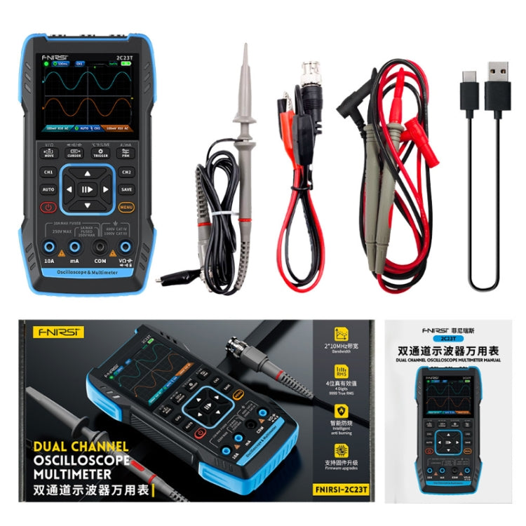 FNIRSI 3 In 1 Handheld Digital Oscilloscope Dual-Channel Multimeter, 2C23T Standard, 2C23T Upgrade – TPU