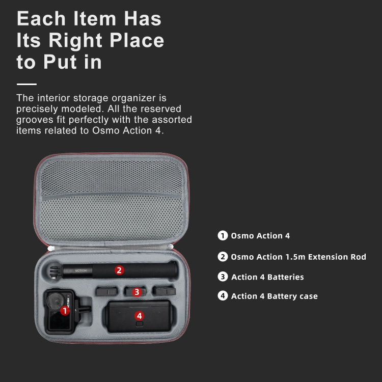 aMagisn Medium Storage Pack Protection Movement Camera Accessories – Shockproof, Wear-resistant, For DJI Osmo Action 4