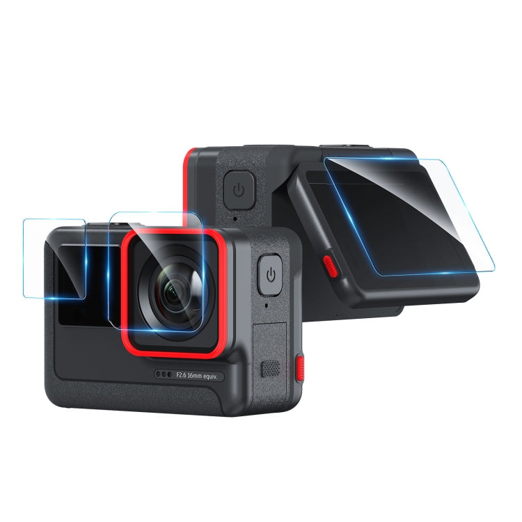 For Insta360 ACE aMagisn Tempered Film Protective Stickers Sports Camera Accessories, 3 In 1, 6 In 1 – Waterproof, Anti-Scratch, Tempered Glass