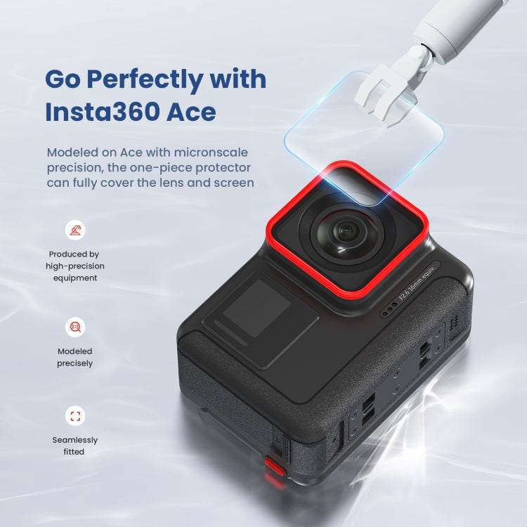 For Insta360 ACE aMagisn Tempered Film Protective Stickers Sports Camera Accessories, 3 In 1, 6 In 1 – Waterproof, Anti-Scratch, Tempered Glass